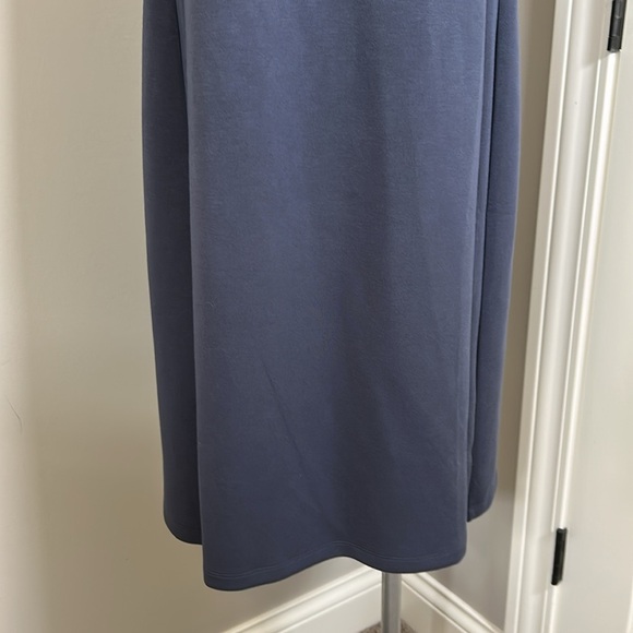Spanx AirEssentials Tank Midi Dress Sleeveless Modal Blend Dark Storm Blue Sz L - Picture 5 of 16